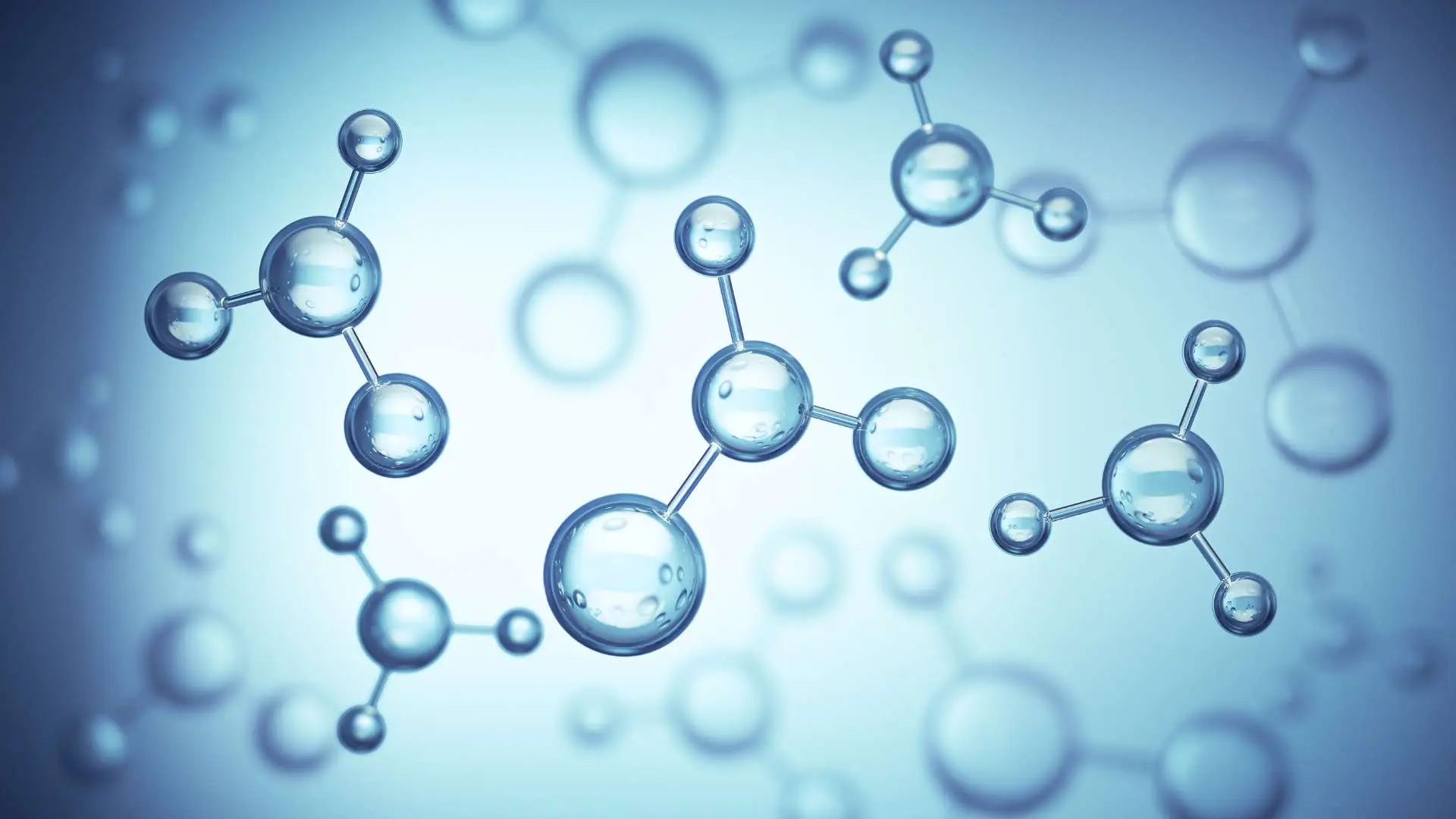 Vue 3D molécules ozone